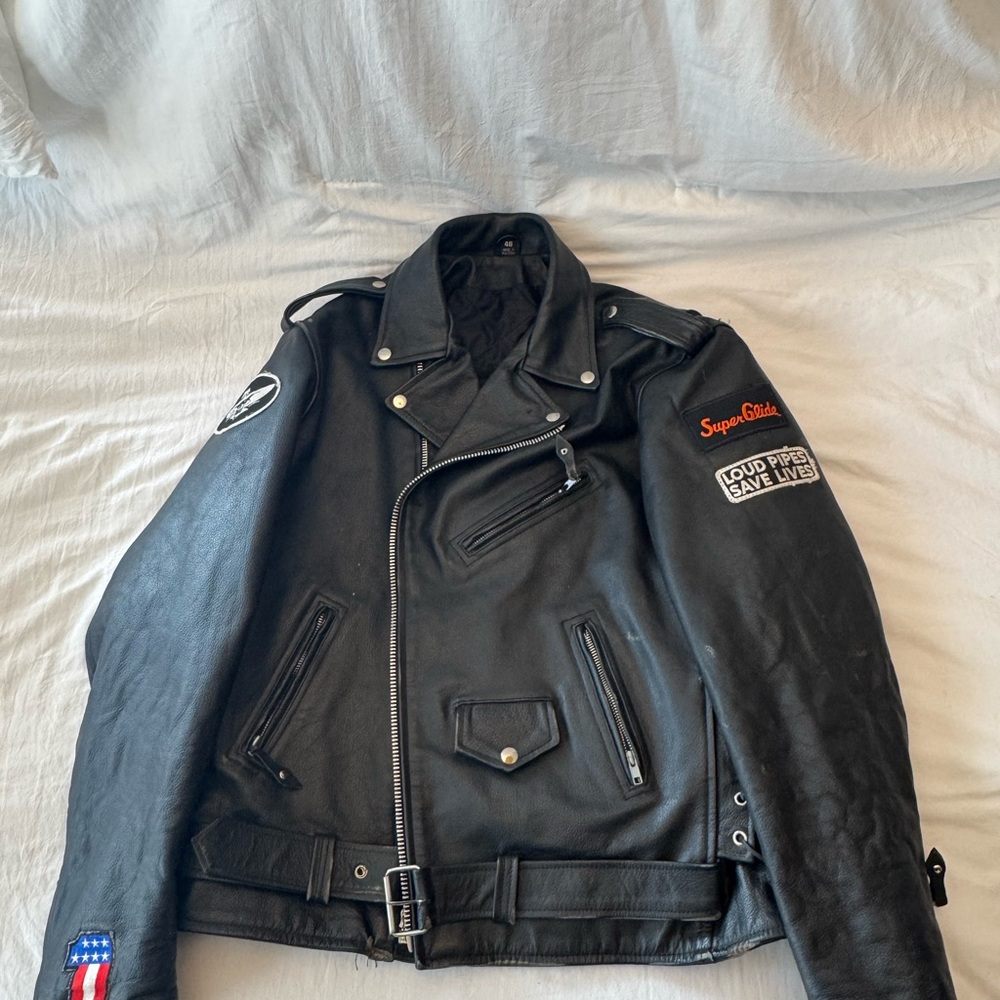 Black Leather Biker Jacket